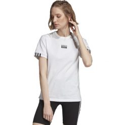 Adidas Originals Koszulka Biały. Białe koszulki damskie adidas Originals, s, z haftami, z bawełny, bez kołnierzyka. Za 119,95 zł.