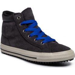 Tenisówki CONVERSE - Ctas Pc Boot Hi 665161C Almost Black/Blue/Birch Bark. Niebieskie trampki chłopięce Converse, bez wzorów, ze skóry, na sznurówki. Za 289,00 zł.