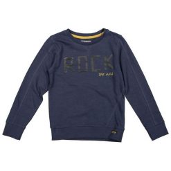 Dirkje Bluza Chłopięca Rock 128 Niebieski. Niebieskie bluzy chłopięce rozpinane marki Dirkje, z napisami. Za 99,00 zł.