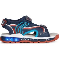 Geox - Sandały dziecięce. Niebieskie sandały chłopięce Geox, z gumy, bez zapięcia. Za 259,90 zł.