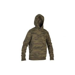 Bluza myśliwska z kapturem SG500 Cam Halftone. Zielone bluzy męskie rozpinane marki SOLOGNAC, xl, z bawełny, z kapturem. Za 129,99 zł.
