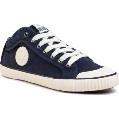 Trampki PEPE JEANS - Industry Classic PMS30628 Navy 595. Niebieskie trampki męskie Pepe Jeans, bez wzorów, z jeansu, eleganckie, bez zapięcia. W wyprzedaży za 229,00 zł.