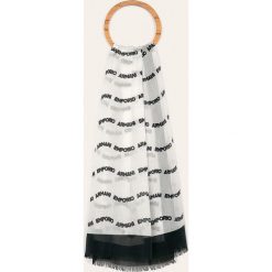 Emporio Armani - Szal. Czarne szaliki damskie Emporio Armani, bez wzorów, z bawełny. Za 489,90 zł.