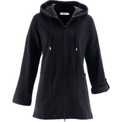 Bluzy damskie: Długa bluza rozpinana, długi rękaw bonprix czarny