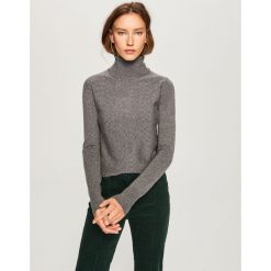 Sweter z golfem - Szary. Szare golfy damskie Reserved, l. Za 69,99 zł.