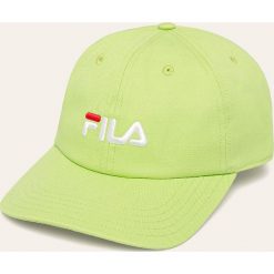 Fila - Czapka. Żółte czapki damskie Fila, bez wzorów, z bawełny. W wyprzedaży za 89,90 zł.