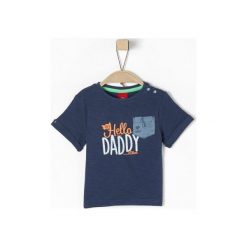 S.Oliver T-Shirt Chłopięcy 80, Niebieski. Niebieskie t-shirty chłopięce z krótkim rękawem marki S.Oliver, z aplikacjami, z bawełny. Za 40,00 zł.
