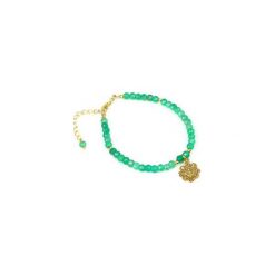 Bransoletka Agat Zielony złoto. Zielone bransoletki damskie Brazi druse jewelry, z agatem, złote. Za 144,00 zł.