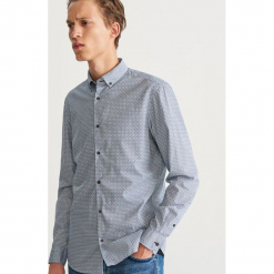 Wzorzysta koszula slim fit - Turkusowy. Niebieskie koszule męskie slim marki Reserved, s. Za 119,99 zł.