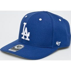 47brand - Czapka Los Angeles Dodgers. Niebieskie czapki z daszkiem męskie marki 47brand, z haftami, z materiału. W wyprzedaży za 79,90 zł.