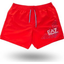 KĄPIELÓWKI EA7 Emporio Armani. Czerwone kąpielówki męskie m, z nadrukiem, z materiału. Za 359,00 zł.