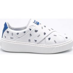 Puma - Buty Platform Slip-On Shantell Martin. Białe buty sportowe damskie marki Puma, ze skóry. W wyprzedaży za 329,90 zł.