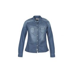 Koszule Freeman T.Porter CELESTE DENIM FRESH. Niebieskie koszule damskie marki Freeman T. Porter, m, bez wzorów, z denimu, bez kołnierzyka, bez rękawów. Za 351,20 zł.