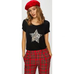 Haily's - Top. Brązowe topy damskie Haily's, l, z aplikacjami, z dzianiny, z okrągłym kołnierzem. Za 69,90 zł.