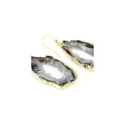 Earrings Plastry Geody Agatu Złoto. Żółte kolczyki damskie Brazi druse jewelry, złote. Za 200,00 zł.
