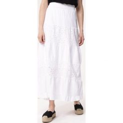 Biała Spódnica Climate Cool. Białe spódniczki damskie Born2be, xl, z haftami, maxi, dopasowane. Za 99,99 zł.