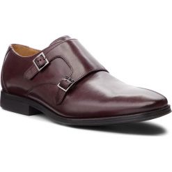 Półbuty CLARKS - Gilman Step 261362167 Burgundy Leather. Czerwone derby męskie Clarks, z materiału. Za 399,00 zł.