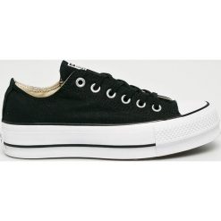 Converse - Tenisówki. Czarne trampki i tenisówki damskie Converse, bez wzorów, z materiału, na sznurówki. W wyprzedaży za 279,90 zł.