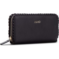 Duży Portfel Damski LIU JO - Xl Zip Around A68174 E0027 Nero 22222. Czarne portfele damskie marki Liu Jo, z materiału. Za 299,00 zł.