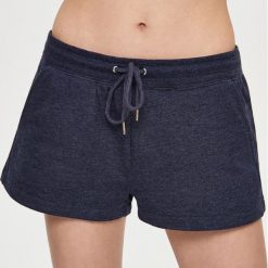 Dresowe szorty - Granatowy. Niebieskie szorty damskie Sinsay, s, bez wzorów, z dresówki. Za 29,99 zł.