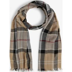 Barbour - Szalik męski z dodatkiem lnu, beżowy. Brązowe szaliki męskie Barbour, w kratkę. Za 229,95 zł.