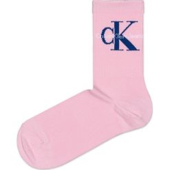 Calvin Klein Skarpetki Różowy. Różowe skarpetki damskie Calvin Klein, bez wzorów, z elastanu. Za 33,95 zł.
