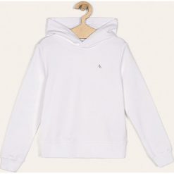 Calvin Klein Jeans - Bluza dziecięca 140-176 cm. Szare bluzy dziewczęce Calvin Klein Jeans, z nadrukiem, z elastanu, bez rękawów, z kapturem. Za 299,90 zł.