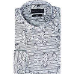 Koszula SIMONE SLIM KDWS000239. Czarne koszule męskie Giacomo Conti, na zimę, m, z nadrukiem, z bawełny, sportowe, button down, bez rękawów. Za 199,00 zł.
