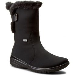 Botki RIEKER - Z7079-01 Black. Czarne buty zimowe damskie marki Rieker, z materiału. W wyprzedaży za 209,00 zł.