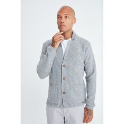 Kardigan w kolorze szarym. Szare kardigany męskie Jimmy Sanders, xl, bez wzorów. W wyprzedaży za 179,95 zł.