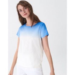 T-shirt ombre - Niebieski. Niebieskie t-shirty damskie House, s, bez wzorów, bez kołnierzyka. Za 29,99 zł.