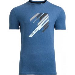 T-shirt męski TSM613 - granatowy melanż - Outhorn. Niebieskie koszulki męskie marki Outhorn, na lato, m, bez wzorów, z bawełny, bez kołnierzyka. W wyprzedaży za 29,99 zł.