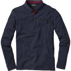 Koszulki polo: Shirt polo z długim rękawem bonprix ciemnoniebieski