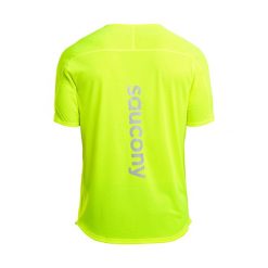 Koszulka do biegania męska SAUCONY HYDRALITE SHORT SLEEVE / SA81165-VCTR. Żółte koszulki męskie Saucony, m, bez wzorów, ze skóry, bez kołnierzyka, bez rękawów, do biegania. Za 95,00 zł.