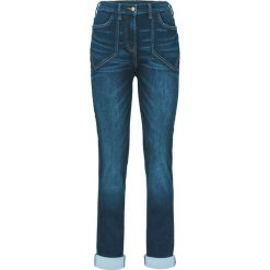 Boyfriendy damskie: Dżinsy ze stretchem z wysoką talią bonprix ciemny denim