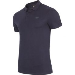 Koszulka polo męska TSM301 - granatowy. Niebieskie koszulki polo męskie marki 4f, m, z bawełny. Za 69,99 zł.