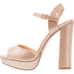Rzymianki damskie: Office HUNK Sandały na obcasie rose gold glitter