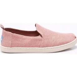 Toms - Espadryle Deconstructed Alpargata. Różowe espadryle damskie Toms, bez wzorów, z materiału, bez obcasa. W wyprzedaży za 199,90 zł.