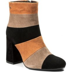 Buty zimowe damskie: Botki MACCIONI - 565 Brązowy Czarny
