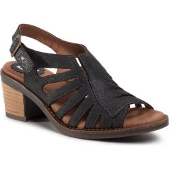 Sandały FLY LONDON - Zenafly P144586001 Anthracite. Czarne klapki damskie Fly London, bez wzorów, ze skóry, bez obcasa, na obcasie. Za 519,00 zł.