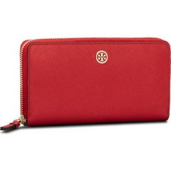 Portfele damskie: Duży Portfel Damski TORY BURCH – Robinson Zip Continental Wallet 45254 Poppy Orange/Cardamon 640