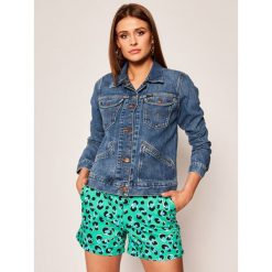Kurtka jeansowa Wrangler 124WJ W4WJZ413V. Niebieskie kurtki damskie Wrangler, s, bez wzorów, z bawełny, bez kaptura. Za 429,00 zł.