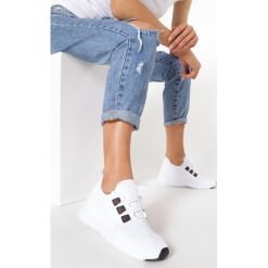 Białe Buty Sportowe Delabelle. Białe buty sportowe damskie Born2be, bez wzorów, z jeansu, sportowe. Za 89,99 zł.
