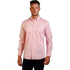 Koszula w kolorze różowym. Różowe koszule męskie The Time of Bocha, m, bez wzorów, z bawełny, button down, bez rękawów. W wyprzedaży za 94,95 zł.