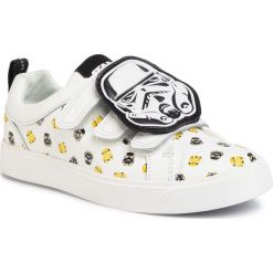 Sneakersy CLARKS - CityStormLo K 261494537 White. Białe trampki chłopięce Clarks, bez wzorów, ze skóry, na rzepy. Za 239,00 zł.