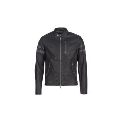 Kurtki skórzane Guess COOL BIKER. Czarne kurtki męskie Guess, s, z aplikacjami, bez kaptura. Za 674,10 zł.