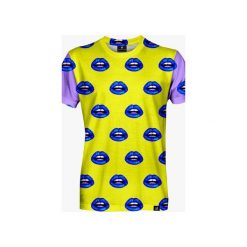 Venus Lips men's t-shirt. Żółte t-shirty męskie marki Mars from venus, s, bez wzorów, bez kołnierzyka. Za 101,40 zł.