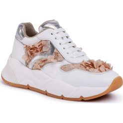 Sneakersy VOILE BLANCHE - Sheel Flowers 0012015000.01.1N30 Bianco/Beige. Białe półbuty damskie Voile Blanche, ze skóry. W wyprzedaży za 529,00 zł.