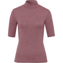 Koszulka w kolorze jasnoróżowym. Różowe koszulki damskie Cross Jeans, m, bez wzorów, ze splotem, ze stójką. W wyprzedaży za 34,95 zł.