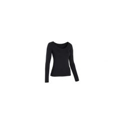 Koszulka do tańca nowoczesnego długi rękaw damska. Czarne t-shirty damskie DOMYOS, bez wzorów, z elastanu, street, z okrągłym kołnierzem. Za 44,99 zł.